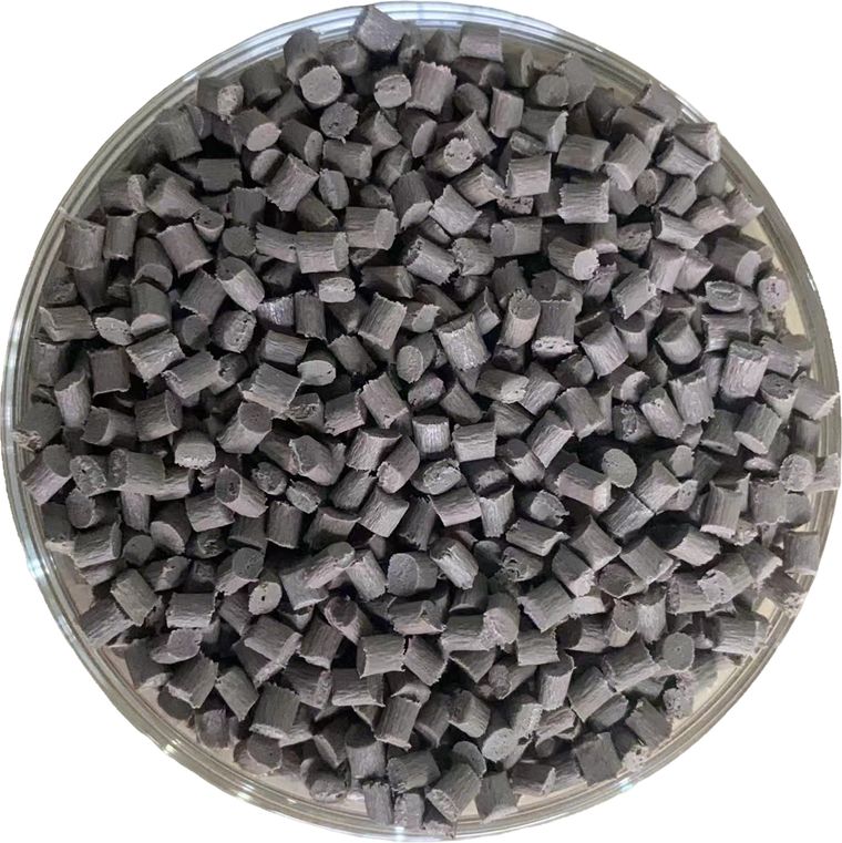 Pelet kompon nylon PA6-GF30 yang diperkuat serat kaca berwarna emas