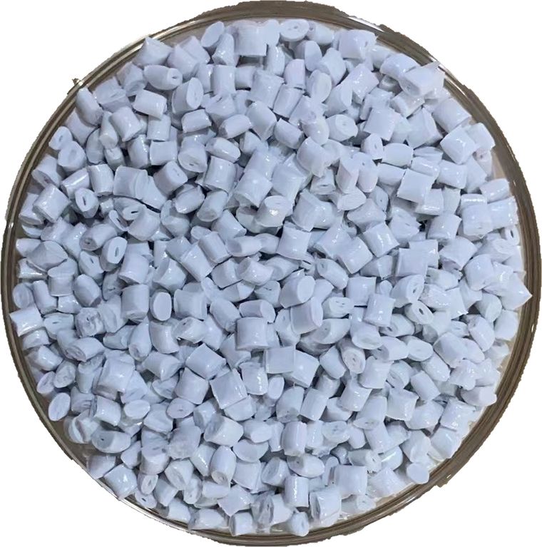 Pelet polycarbonate PC flame retardant tahan suhu rendah berwarna putih